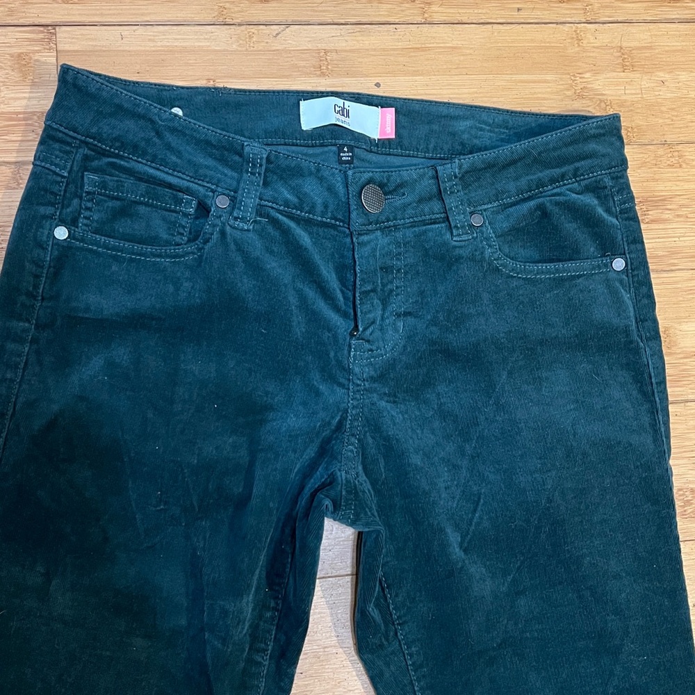 Cabi Green Corduroy Pants